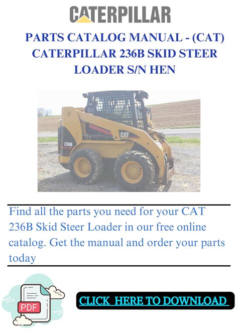 caterpillar 236 skid steer manual free download|caterpillar 236b for sale.